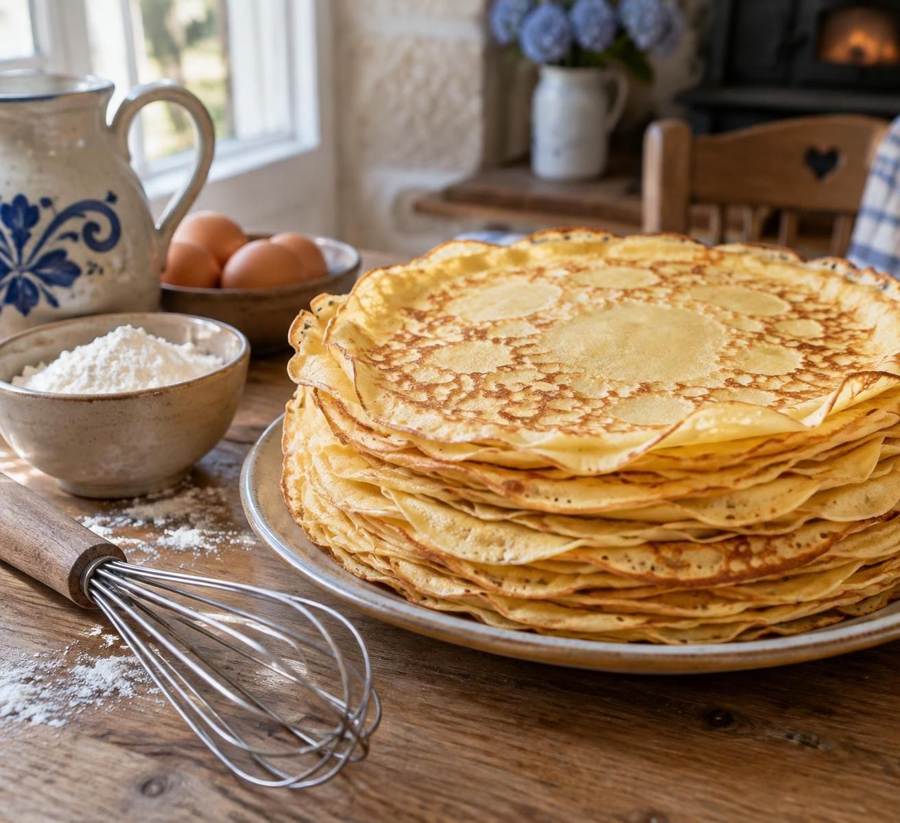 découvrez une recette de crêpes légères et moelleuses à la maïzena, avec une pâte facile à préparer et sans grumeaux.